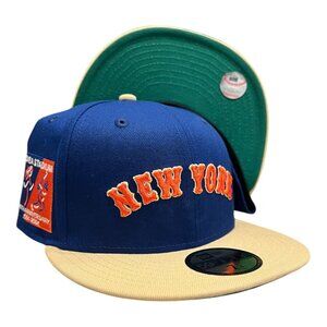 New Era New York Mets 59FIFTY Fitted Hat Cap Blue Shea Stadium Side Patch